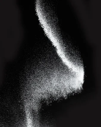 poudre blanche fond noir hjd process 2